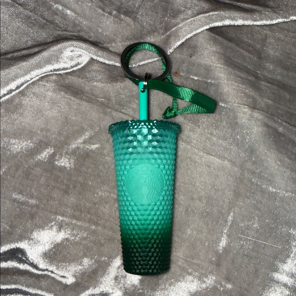 Starbucks Emerald Green Ombre Tumbler Keychain Ornament
